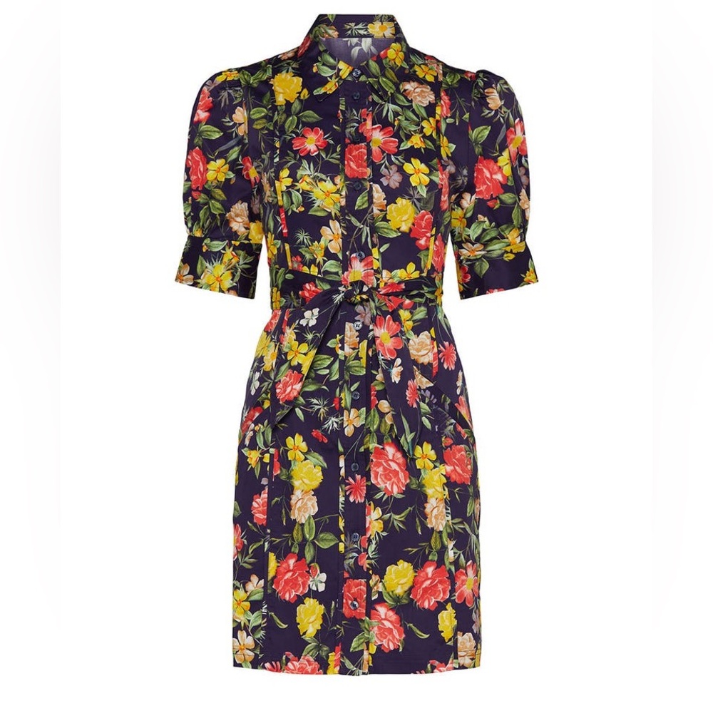 Marissa Webb x RTR Multi Floral Printed Puff Sleeve Dress Size 6 MSRP$260 🔥